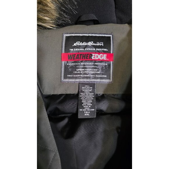 Eddie Bauer WeatherEdge Premium Quality Goose Down Men's  Winter Coat size XXL T - Picture 7 of 8